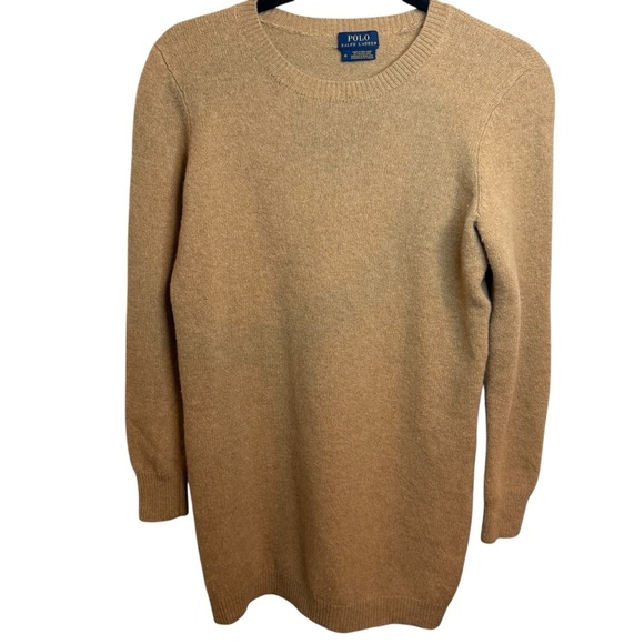 Polo by Ralph Lauren | Men's Camel Crewneck Sweater Reinforced Elbows | Sz M - Picture 1 of 4